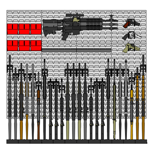 Gun Wall / Vault / Armory Kit #1
