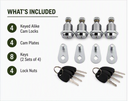 Agile Ammo Drawer 12  Keyed Alike Lock Sets - 4 locks with 8 keys
