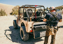 Man with Jeep, fast box 36 and rifle