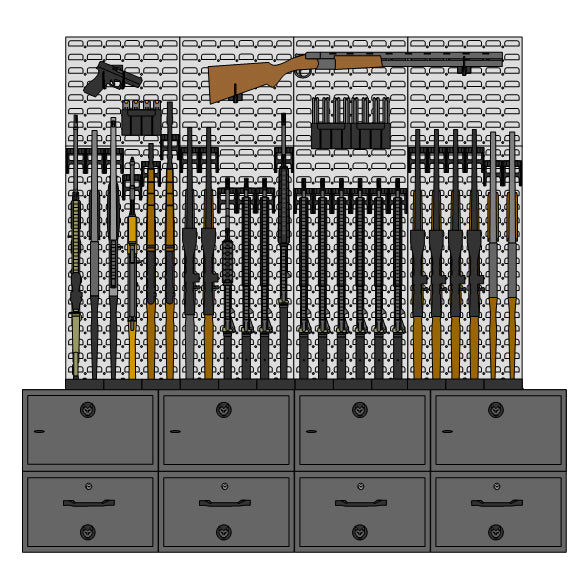 Gun Wall / Vault / Armory Kit  #3