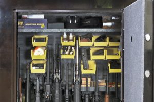 modular storage bins in gun safe