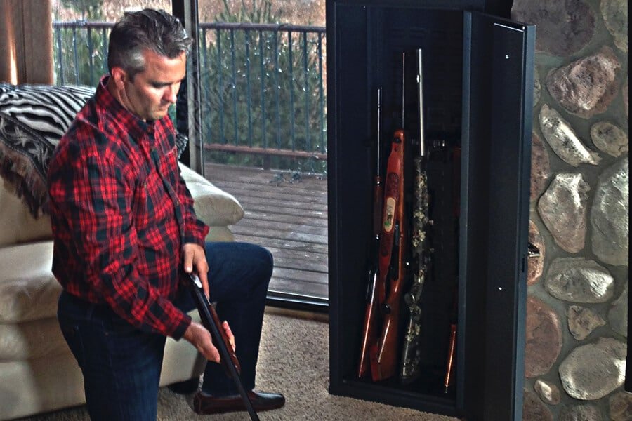 Secureit In Stack On Gun Cabinet Upgraded To Tactical Gun Storage