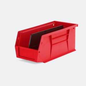 red large storage bin