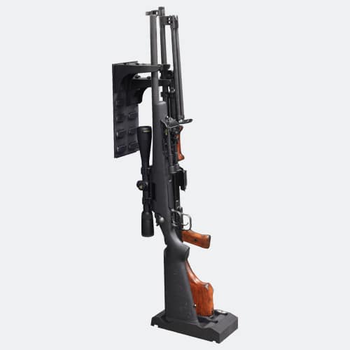 Gun safe conversion kit with two rifles