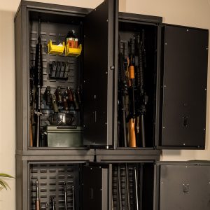 Agile ultralight stacking gun safes
