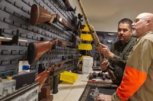 workbench in gun room