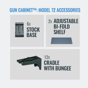 Model 72 gun cabinet accessories