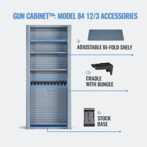 Model 84 12/3 gun cabinet with accessories