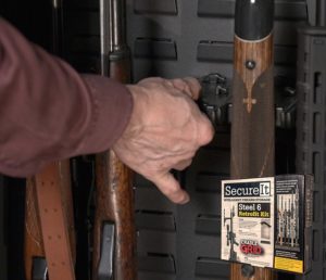 Steel 6 gun safe retrofit kit storage