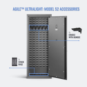 Agile Ultralight Model 52 gun safe with accessories