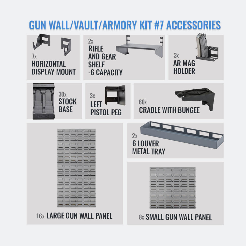 Gun Wall Kit #7 accessories