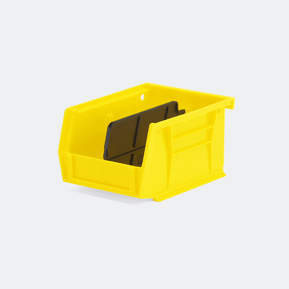 yellow small storage bin