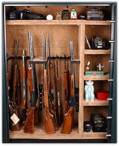 traditional gun safe interior