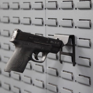 single pistol peg storage for handguns