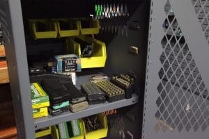 stocked ammo cabinet