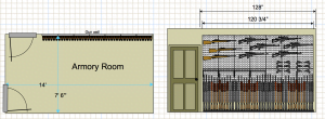 custom gun room dimensions