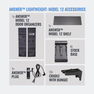 Answer Lightweight Model 12 gun safe accessories