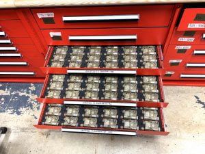 gear storage at military armory