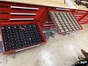 gear storage at military armory