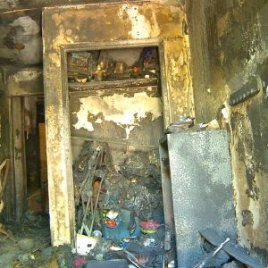gun safe fire damage
