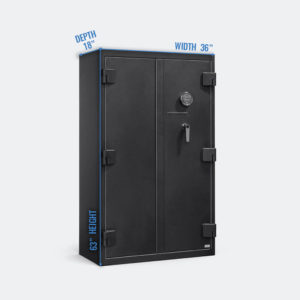 Answer Lightweight Model 12 gun safe external dimensions