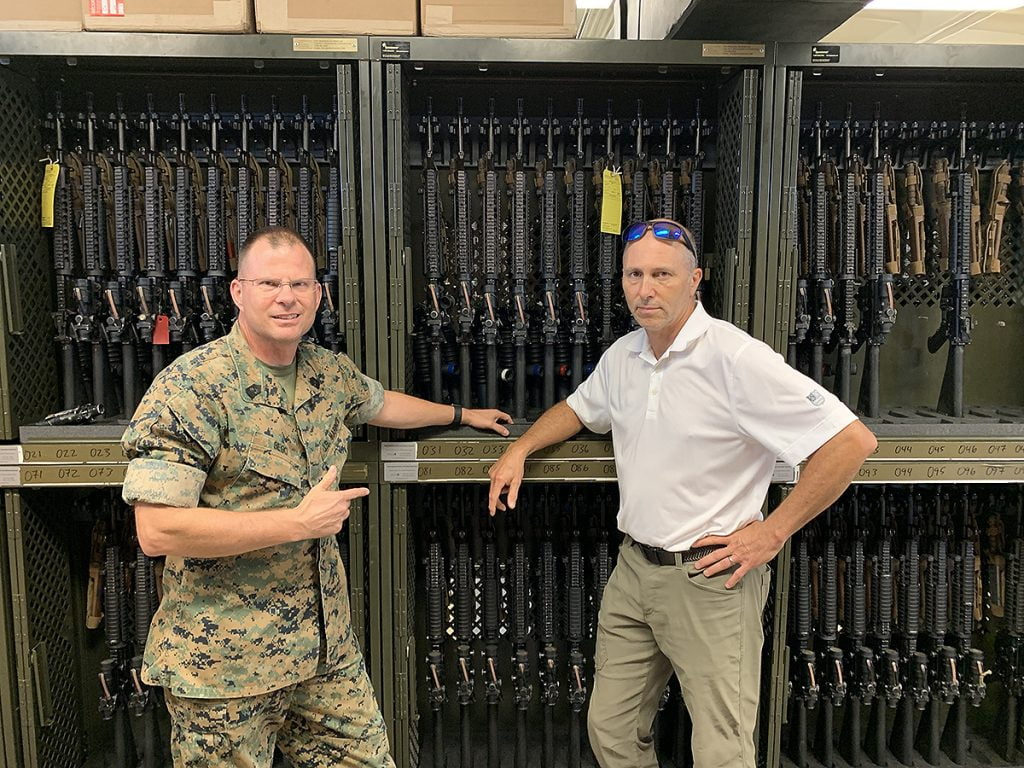 Tom Kubiniec at Marine Corps Armory SecureIt Gun Storage