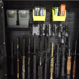 high density gun storage in a gun safe