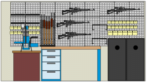 diy gun wall layout