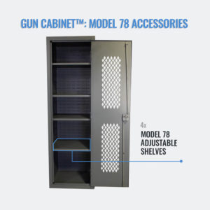 Model 78 gun cabinet with accessories