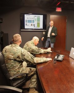 Tom Kubiniec meeting with the U.S. Military