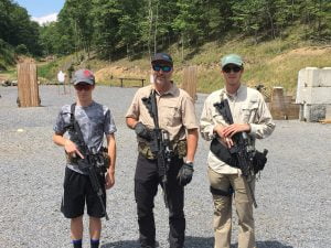 tactical firearm training with Tom Kubiniec and sons