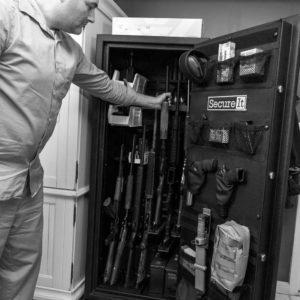 Answer Lightweight Model 8 Gun Safe with CradleGrid storage accessories
