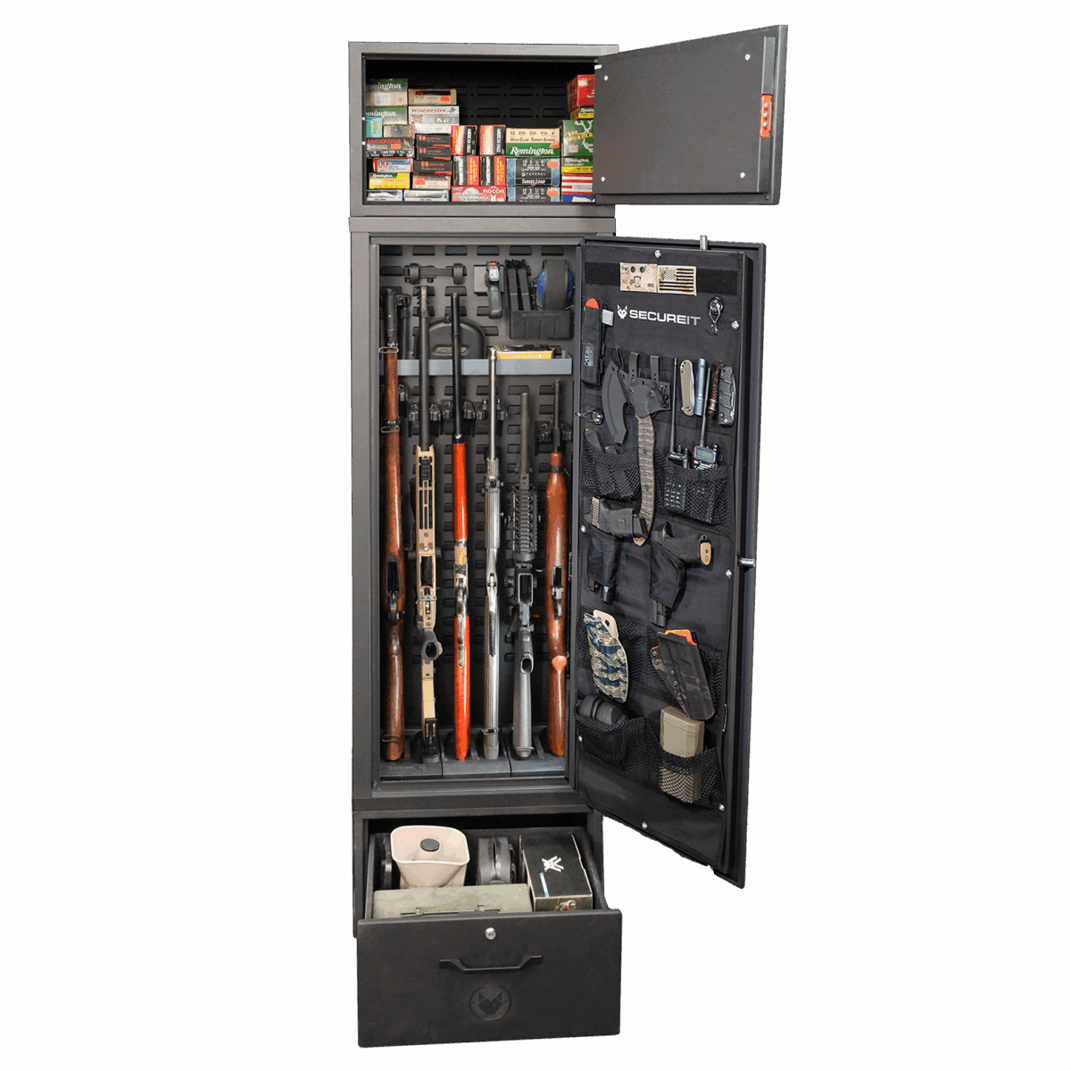 Agile™ 52 Pro Guns & Gear Max Stack With Cabinet and Drawer