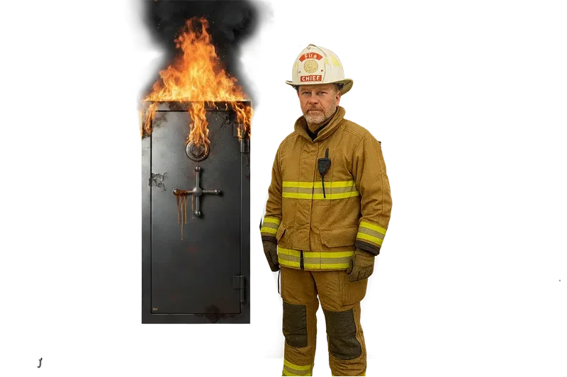 fire chief - gun safes do not stop fires