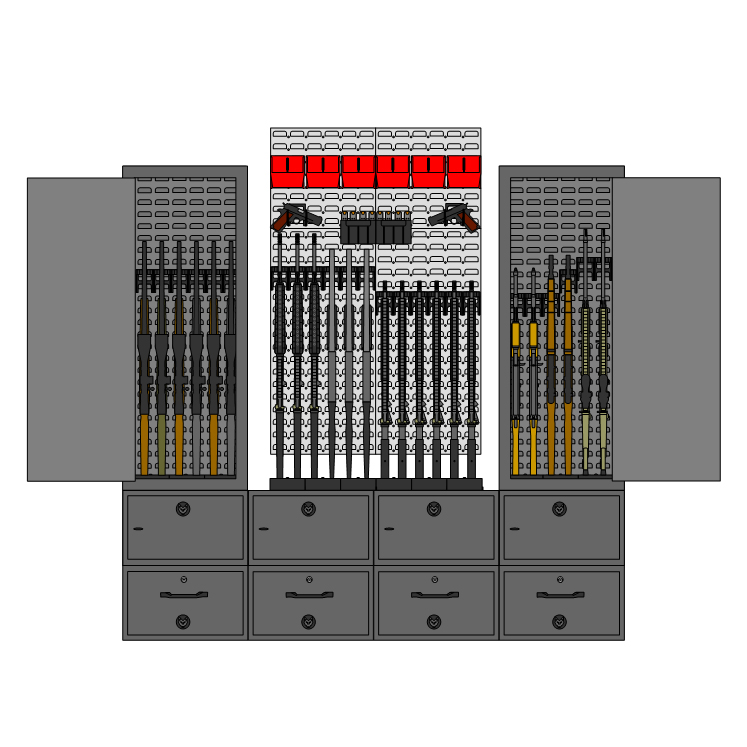Gun Wall / Vault / Armory Kit #7