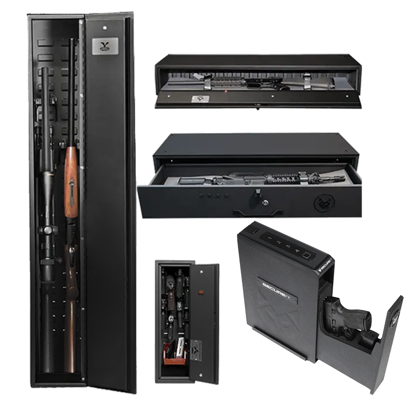 Hidden gun safes